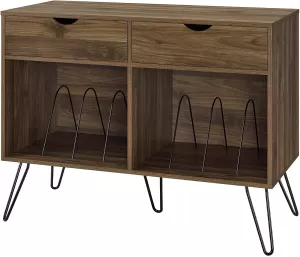 Image of Novogratz Concord Turntable Stand with Storage - Walnut