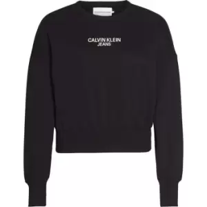 Image of Calvin Klein Jeans Institutional Back Logo Sweatshirt - Black
