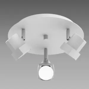 image of Moka 3-Light Ceiling Spotlight Plate White