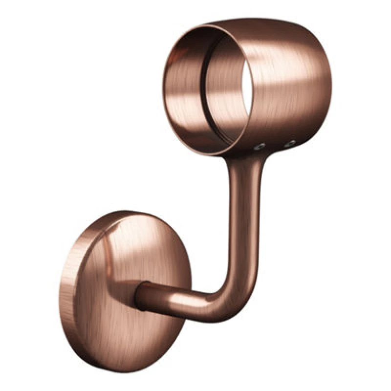Image of Rothley Antique Copper Staircase Handrail Connecting Wall Bracket (Diam) 40mm