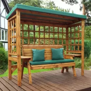 Image of Charles Taylor Wentworth 3 Seat Arbour with Cover, Green
