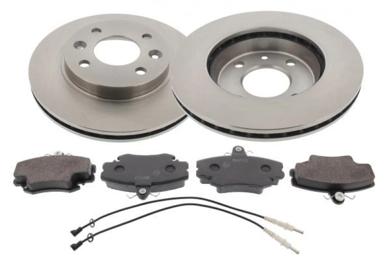 Image of MAPCO 47154 Brake disc and pads set Front Axle, Brake Disc Type: Vented Brake Set,disc brakes (3405)