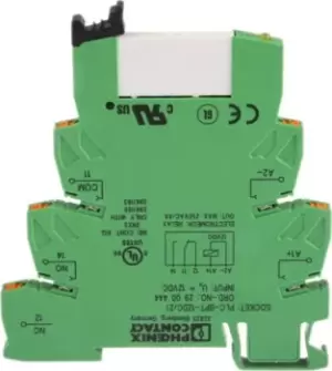Image of Phoenix Contact PLC-RPT- 12DC/21AU Series, 12V dc SPDT Interface Relay Module, Surface Mount Terminal, DIN Rail