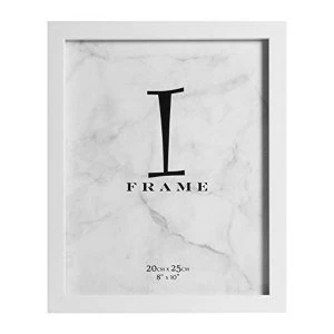 image of 8" x 10" - iFrame White Plastic Photo Frame