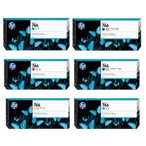 Image of HP 766 Black and Colour Ink Cartridge