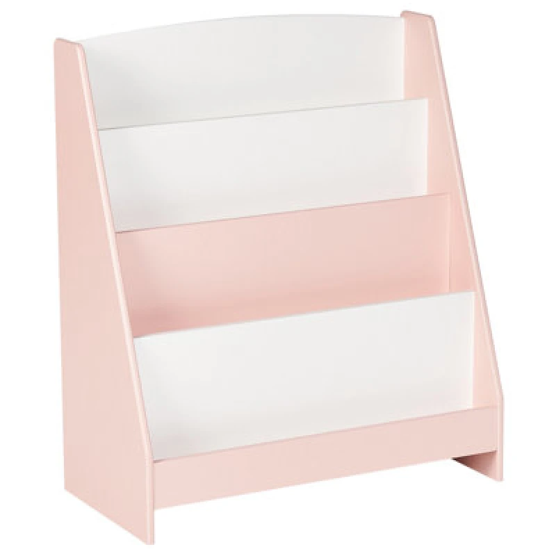 Image of Beliani 4 Tier Bookcase Liloet 70 Cm Pastel Pink