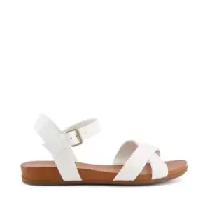 image of Dune London Wide Fit Landie Sandals - White