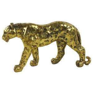 Image of Gold Glitter Effect Leopard 27cm