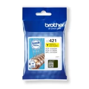 Image of Brother LC421Y Yellow Ink Cartridge