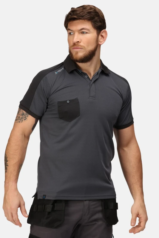 Image of Tactical Threads Mens Offensive Wicking Workwear Polo Shirt XL - Chest 43-44' (109-112cm) Seal Grey TRS167-038-XL