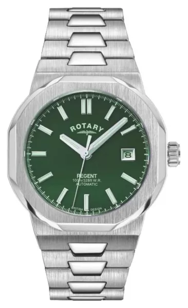 image of Rotary GB05410/24 Mens Regent Automatic Green Dial Watch