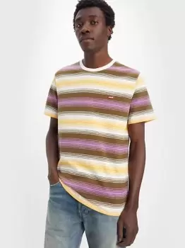Image of Original Housemark Tee - Multi Colour / Fizzy Stripe Egret Triblend