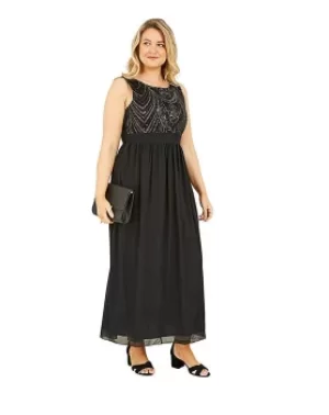 Image of Mela London Curve Sequin Detailed Maxi D