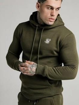 image of SikSilk Muscle Fit Overhead Hoodie - Khaki