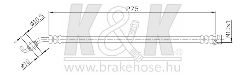 Image of K&K FT4067 Brake Hose Brake Hose (83)