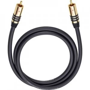 Image of RCA Audio/phono Cable [1x RCA plug (phono) - 1x RCA plug (phono)] 3m Black gold plated connectors Oehlbach NF Sub