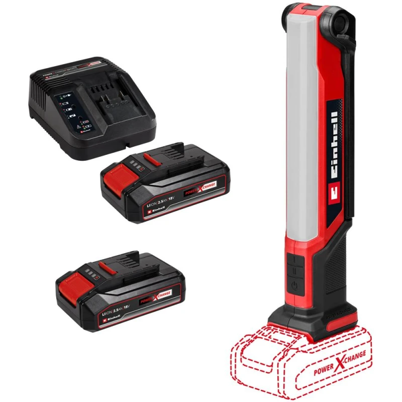 Image of Einhell TE-CL 18/1000 S Li 18v Cordless LED Work Light 2 x 2.5ah Li-ion Charger No Case TE-CL 18/1000 S Li