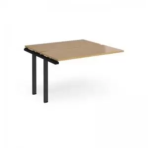 image of Adapt add on unit single 1200mm x 1200mm - Black frame and oak top