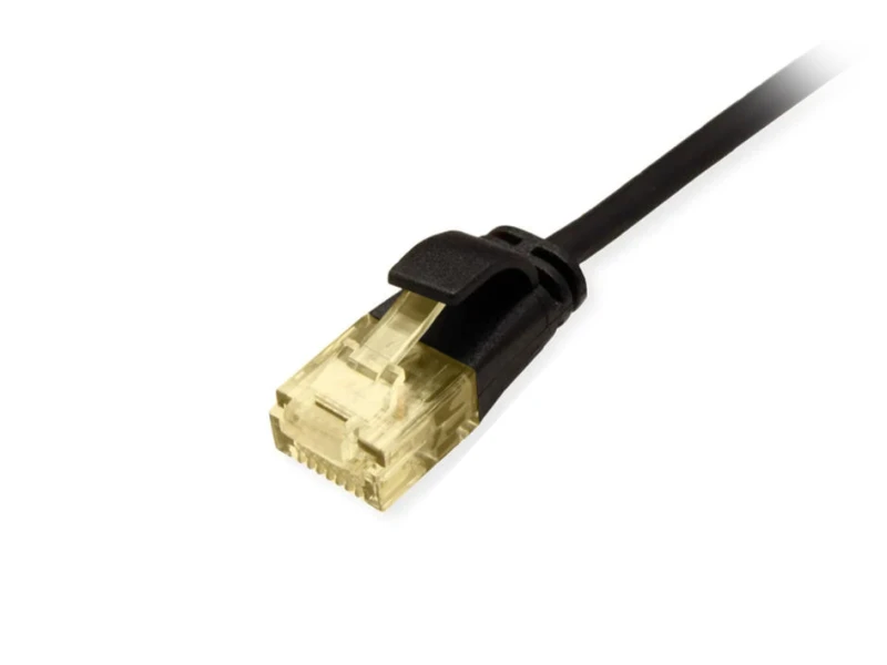 Image of Equip Cat.6A U/UTP Slim Patch Cable. 0.15m. Black