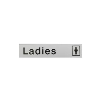 Image of Metal Effect Ladies 5x22.5cm - MEP55 - House Nameplate Co