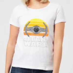 Image of Star Wars Sunset Tie Womens T-Shirt - White - 3XL
