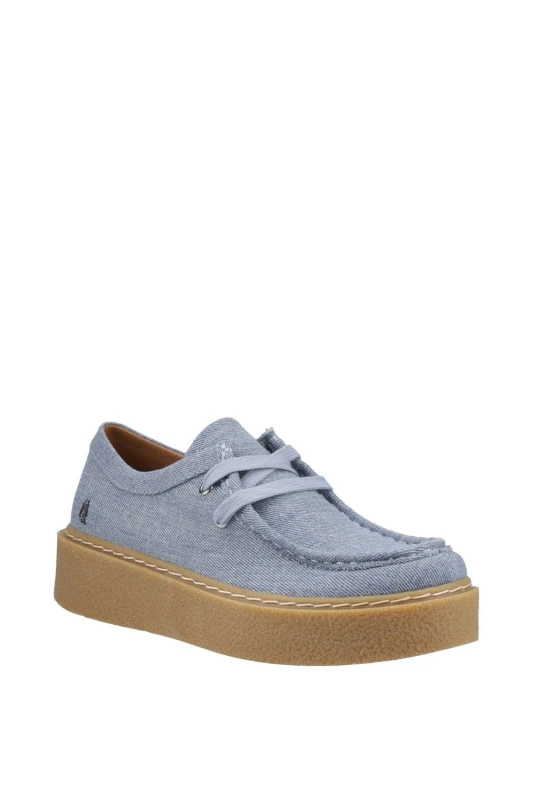 Image of Hush Puppies Bridie Textile Mocc Toe Light Blue