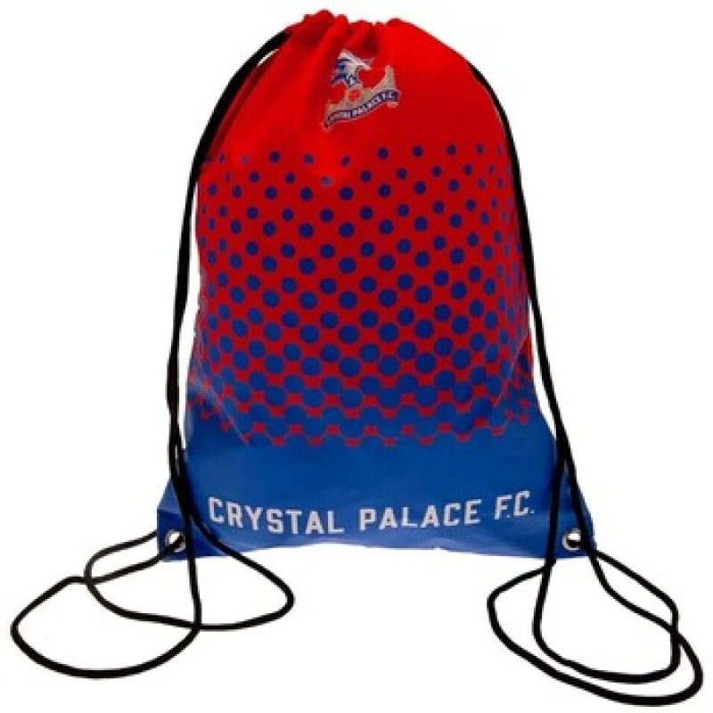 Image of Crystal Palace FC Mens Fade Drawstring Bag in Dark Red Dark Red Male