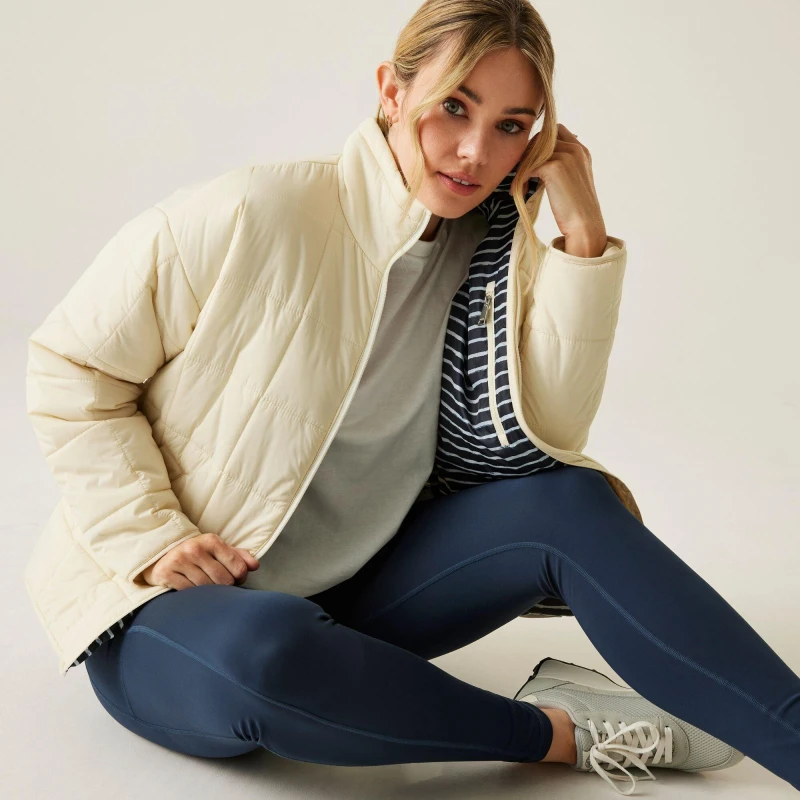 Image of Regatta Womens Courcelle II Water-Repellent Lightweight Quilted Jacket Light Vanilla female 8