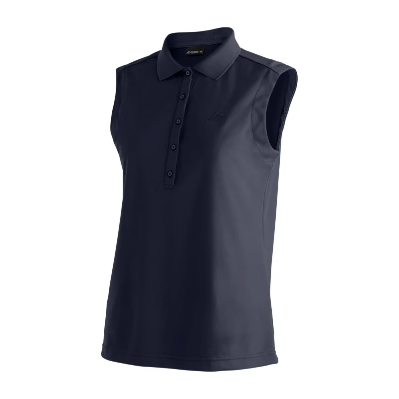 Image of Woman's sleeveless polo shirt Maier Sports Ulrike Bleu Female 42