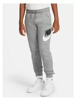 image of Nike Older Boys Nsw Club + HBR Pant - Grey, Size Xs=6-8 Years