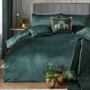 image of ﻿Laurence Llewelyn-Bowen Montrose Green Duvet Cover and Pillowcase Set Green