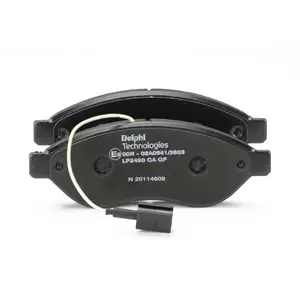 Image of DELPHI Brake pad set FIAT,PEUGEOT,CITROEN LP2498 1612433880,1612433980,1647863880 1647863980,77367092,77368452,1647863980,1612433880,1612433980
