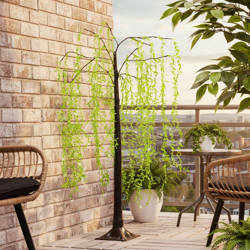 Image of Streetwize Grand Willow Tree Solar Lights - 1.5M Solar Lights One Size Black 71808603000