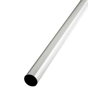 image of Colorail Chrome-plated Steel Round Tube (L)1.83m (Dia)32mm