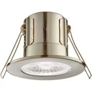Image of Tool-less Recessed Bathroom IP65 Downlight - 4W Cool White LED - Satin Nickel