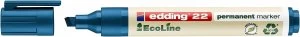 Image of edding 22 EcoLine Permanent Chisel Tip Marker Blue PK10