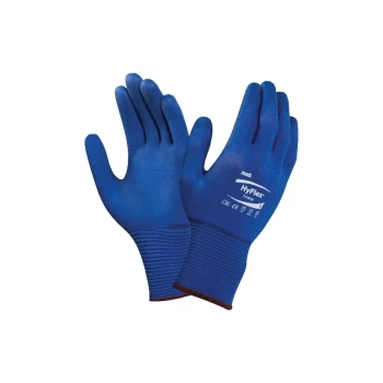 Image of 11-818 Hyflex Fortix Palm-side Coated Blue Gloves - Size 10