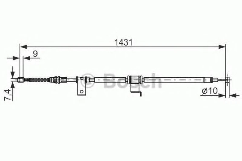 Image of Handbrake cable Bosch 1 987 482 293