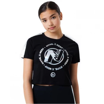 Hype Hype x Nerf Logo Kids Cropped T-Shirt - Black