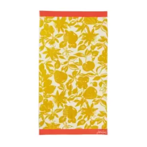 image of Joules Fruity Floral Bath Towel, Yellow