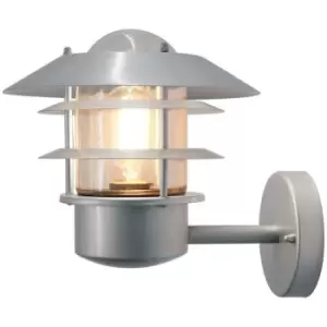 image of Elstead Helsingor - 1 Light Outdoor Wall Lantern Light Silver, 304 SS IP44, E27