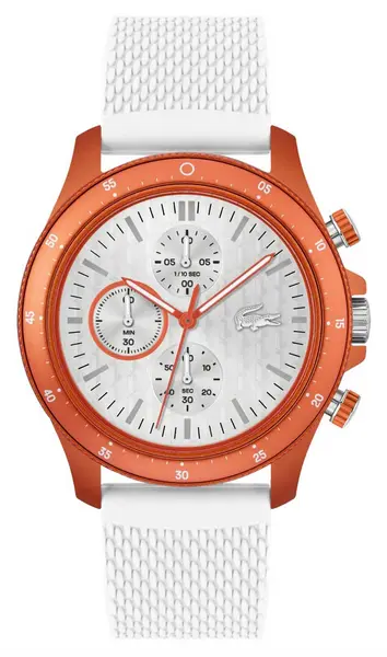 Image of Lacoste 2011329 Mens Neoheritage (42mm) Silver Chronograph Watch