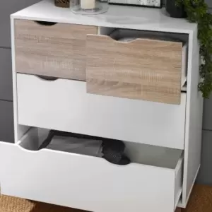 Image of LPD Stockholm 4 Drawer Chest White-oak