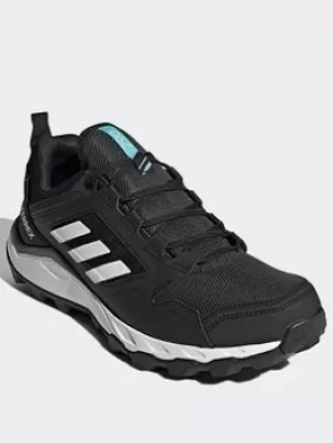 Image of adidas Terrex Agravic Tr Gore-tex Trail Running Shoes, Black/White/Green, Size 4.5, Women