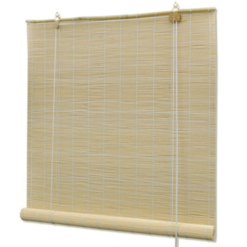 Image of Vidaxl Natural Bamboo Roller Blinds 120 X 220 Cm