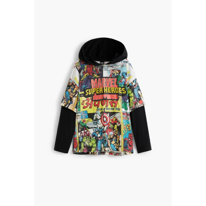 Image of Desigual Child hoodie Desigual Marvel Magazine Multicolore Male 7/8 ans
