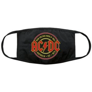 image of Ac/Dc - Est. 1973 Face Mask - Black