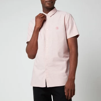 Image of Hugo Boss Magneton Short Sleeve Shirt Pastel Pink Size 2XL Men