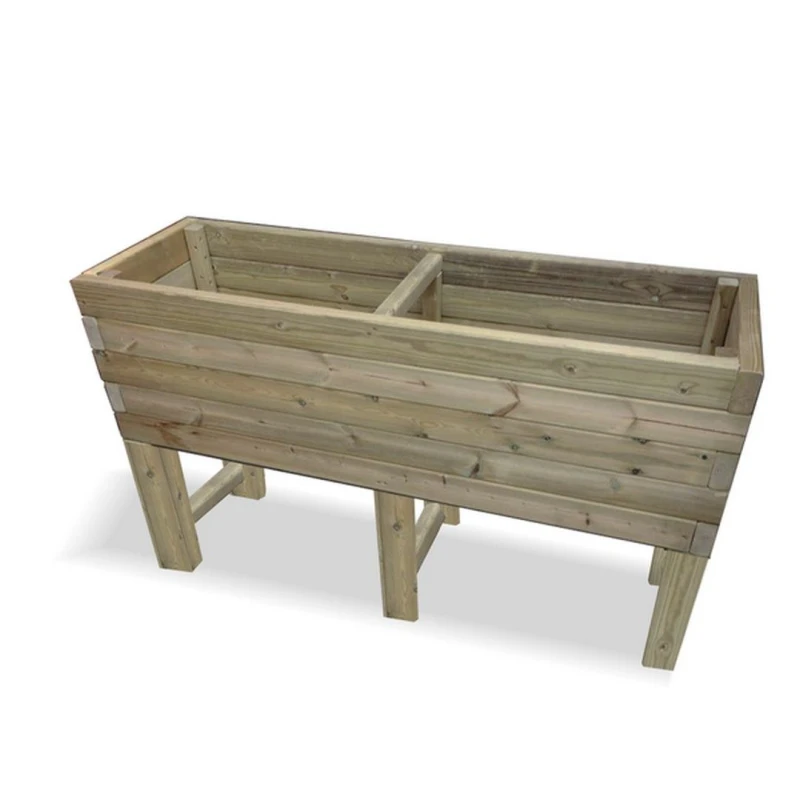 Image of Churnet Valley Garden Furniture Ltd Multi Pack of 2, Super Heavy Duty Veg Trough, W150cm - Fully Assembled in Brown Size: 2 Pack Brown Unisex 2 Pack