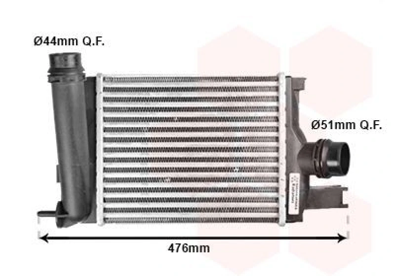 Image of VAN WEZEL Intercooler VAN WEZEL 15004642